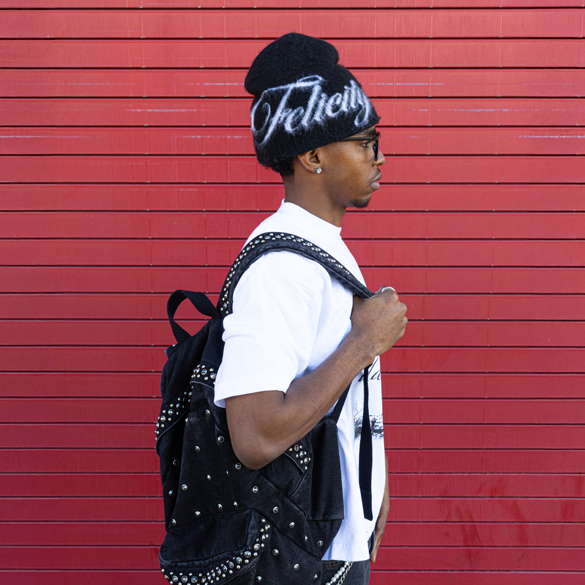 Mohair "Felicity" Beanie Black